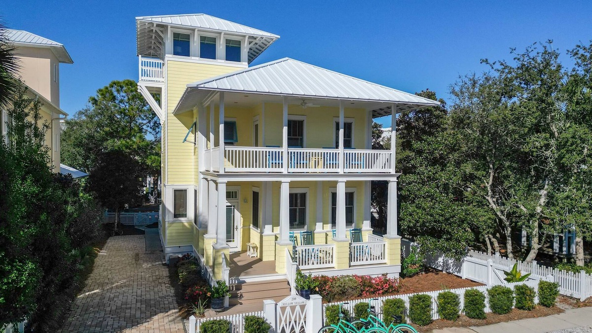 Sunnyside House | Mellow Yellow! Exceptional 4BR Carillon Beach Home 2 Lots from Beach Boardwalk!