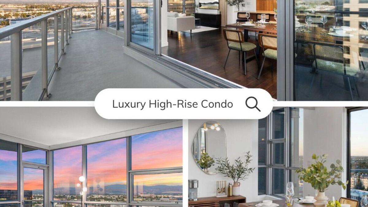 Santa Ana Condo | Mid-Century Modern High-Rise Condo Skyline Views