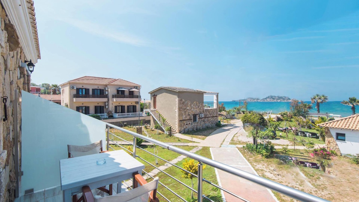Arillas Apartment | 'Mirage Arillas Studio Type B14' with Sea View, Shared Pool & Wi-Fi
