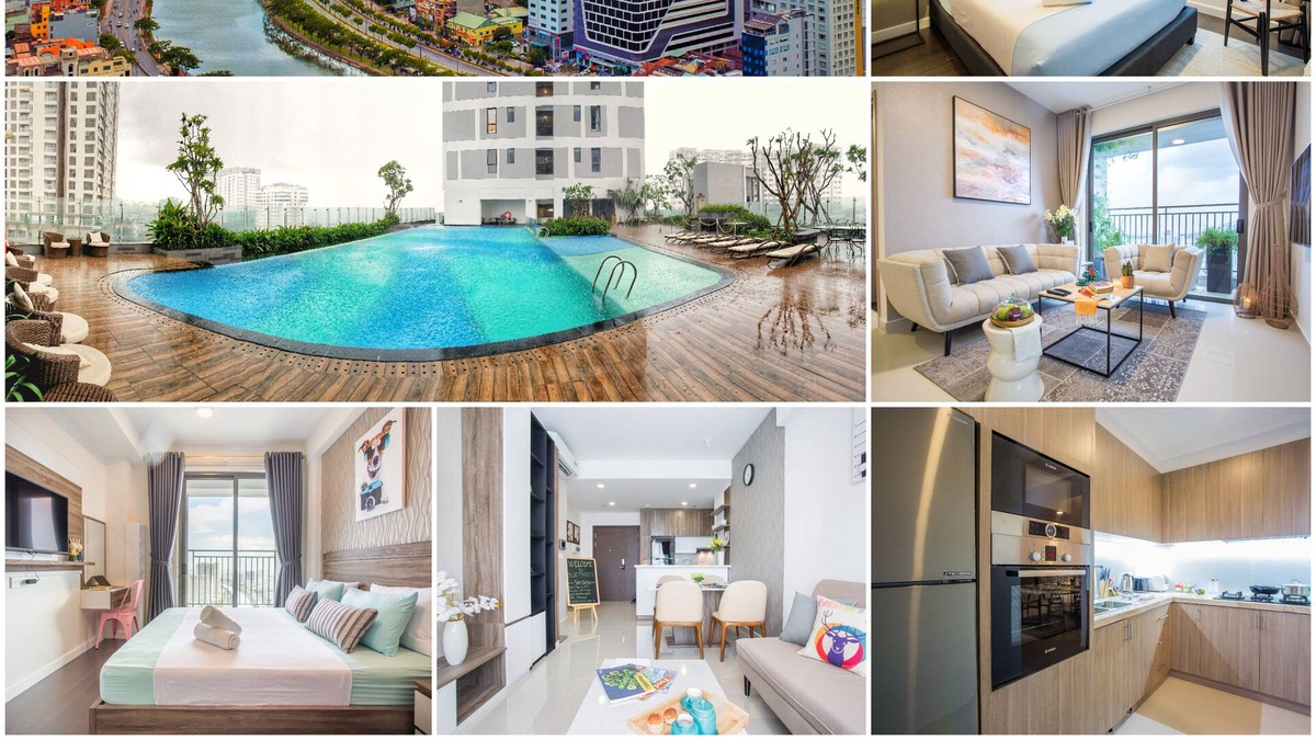 Bach Dang Riverside Apartment | MIX 2 APARTMENTS SAME BUILDING HIGH FLOOR NEAR CENTER W FREE GYM & POOL