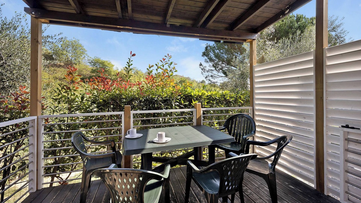 Pietra Ligure House | 'Mobile Home Ulivi 147" with Private Garden, Shared Pool & Wi-Fi