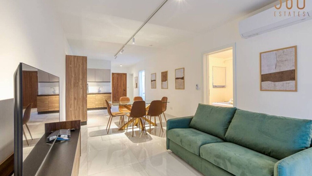 Qawra Apartment | Modern 2BR Apt with Private Terrace & Sofa Bed