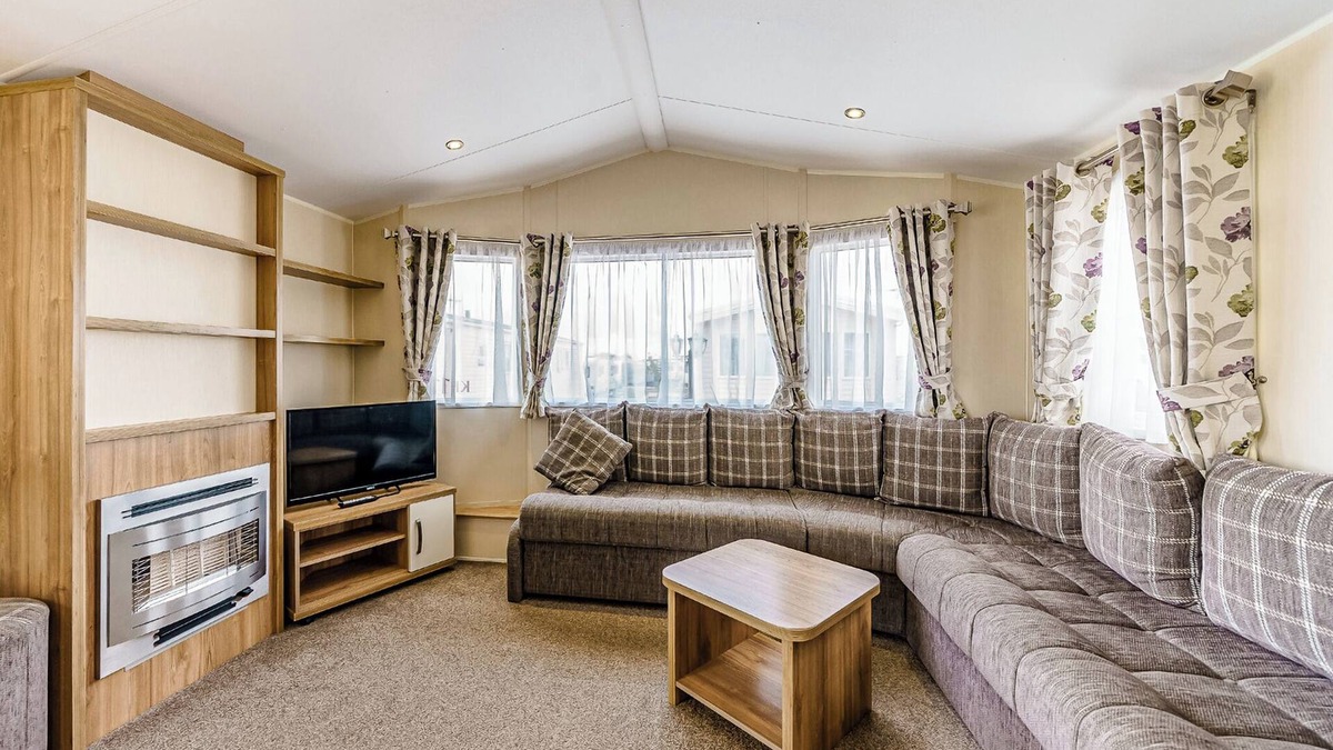 Bleadon House | Modern and contemporary 12ft-wide caravan with one double and one twin.