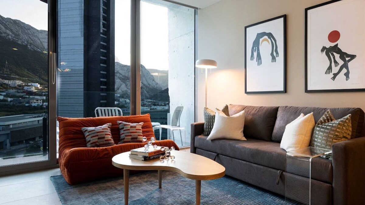 Monterrey Apartment | Modern Apartment with Pool and Mountain views