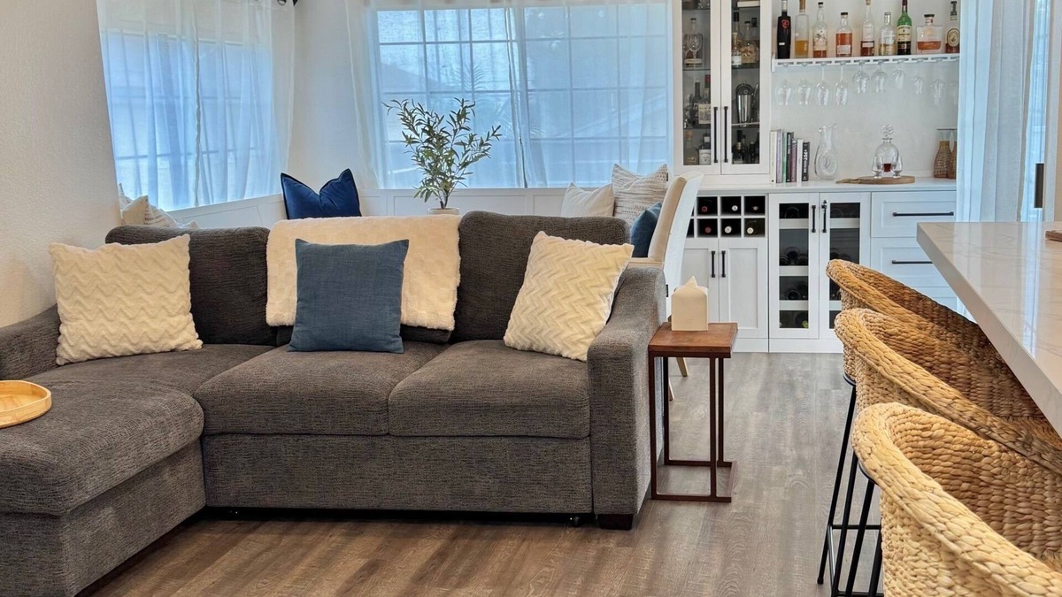 Downtown Monterey House | Modern coastal home in beautiful Monterey with peek of the ocean and hot tub