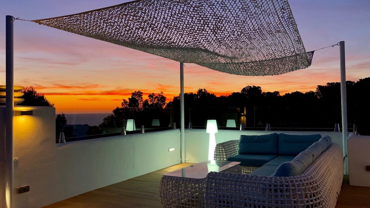 Cala Vadella House | Modern villa with private pool, BBQ and sea view