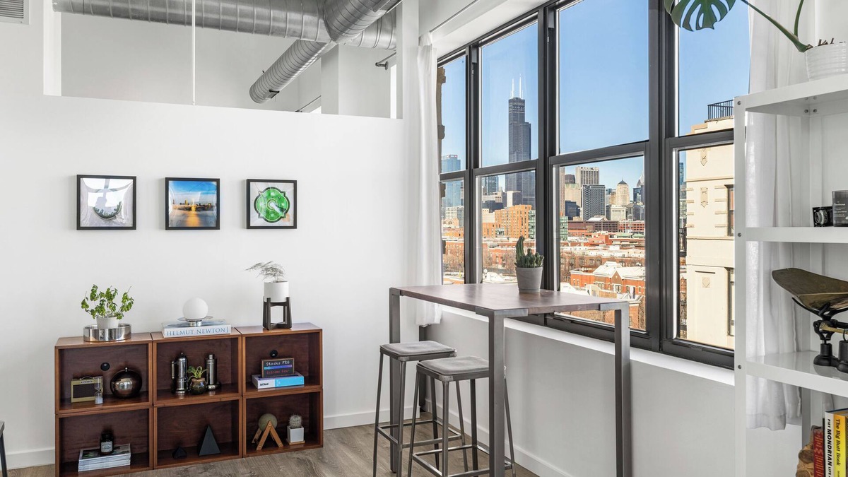 University Village / Little Italy Condo | Modern Historic Loft 19ft Ceilings, Gym, Heated Parking, Skyline Views + Balcony