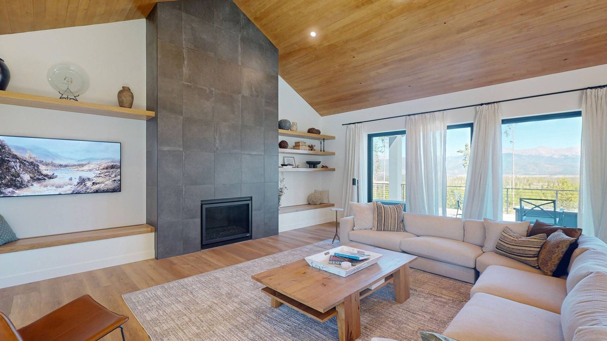 Granby House | Modern home with a hot tub, washer/dryer & spacious deck