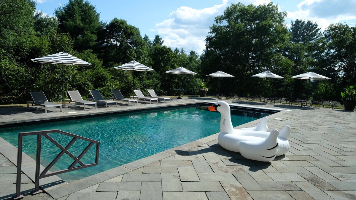 Chatham House | Modern home with Catskill views, guesthouse and heated pool near Chatham/Hudson
