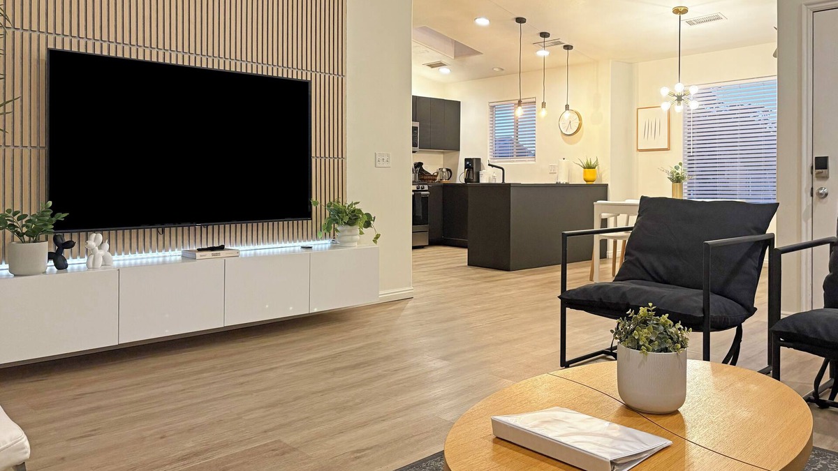Page House | Modern retreat, great views, games galore.