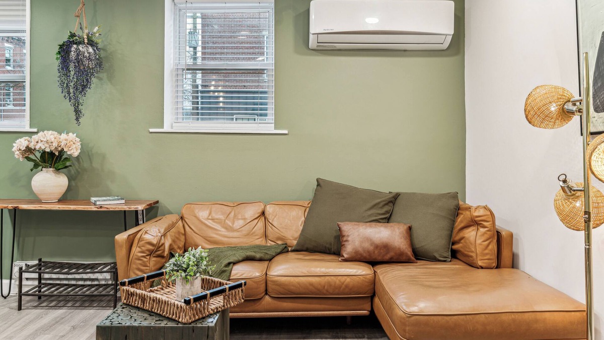 Kensington House | Modern Two Bedroom Family Retreat, Fireplace outside of Fishtown