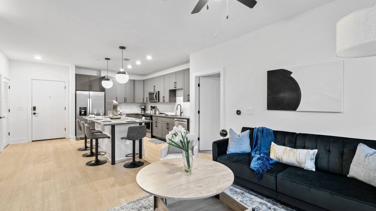 Five Points South Apartment | Modern Vibes: 2-Bedroom Condo & Secure Parking