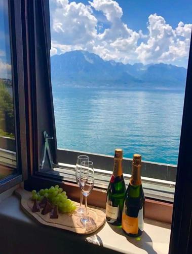 Montreux City Centre Apartment | Montreux Riviera Suite Waterfront 3 Bedrooms Private Parking