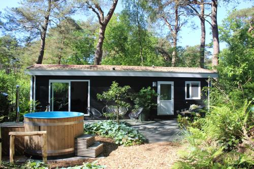 Diever Apartment | Mooi 4p Wellness chalet in het Bos met finse Sauna en Hottub