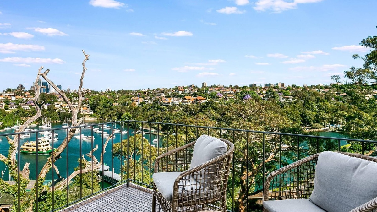 Mosman Apartment | Mosman Bay - MOS17 - Mosman Street - Bright 1BR with Balcony Sparkling Mosman Bay Views Near Ferry Cafes