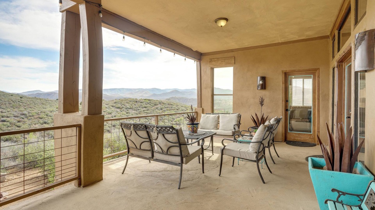 Dewey-Humboldt House | Mountain Views & Grill Space: Adobe Arizona Home