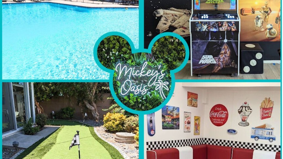 Southwest Anaheim House | Near Disneyland and Knott's Berry Farm Pool house with Arcade, and putting green