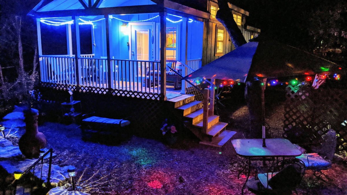 Canyon Lake Cabin | Enjoy peace and quiet among the oak trees, with your own private Hot Tub.