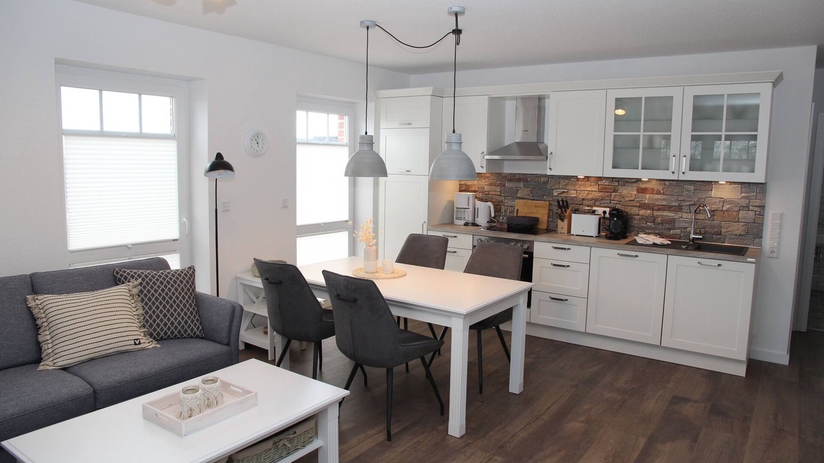 Greetsiel Apartment | Neubauwohnung mit Hund für bis zu 4 Personen im Greetsieler Grachtenpark
