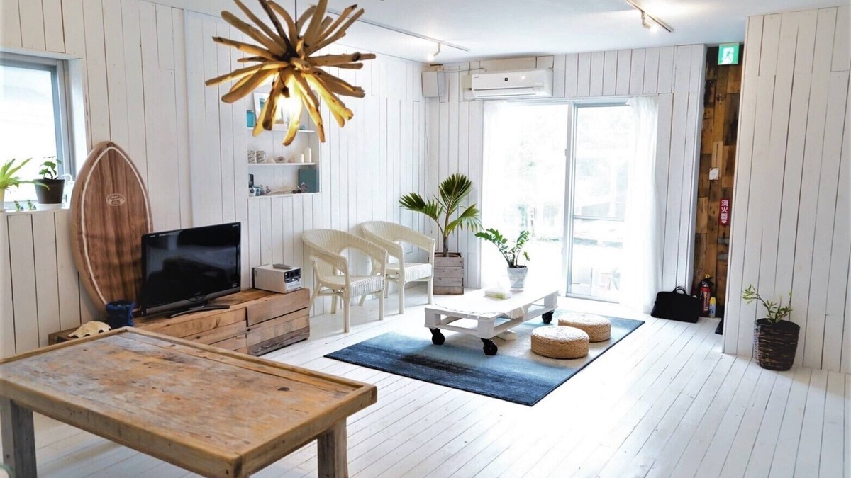 Igei House | [NEW] A 3-minute walk from the beach!4 cars can be parked!Beach style DIY renovation ☆ 3 bedroom, over 100㎡!Fishing & BBQ in the garden ☆