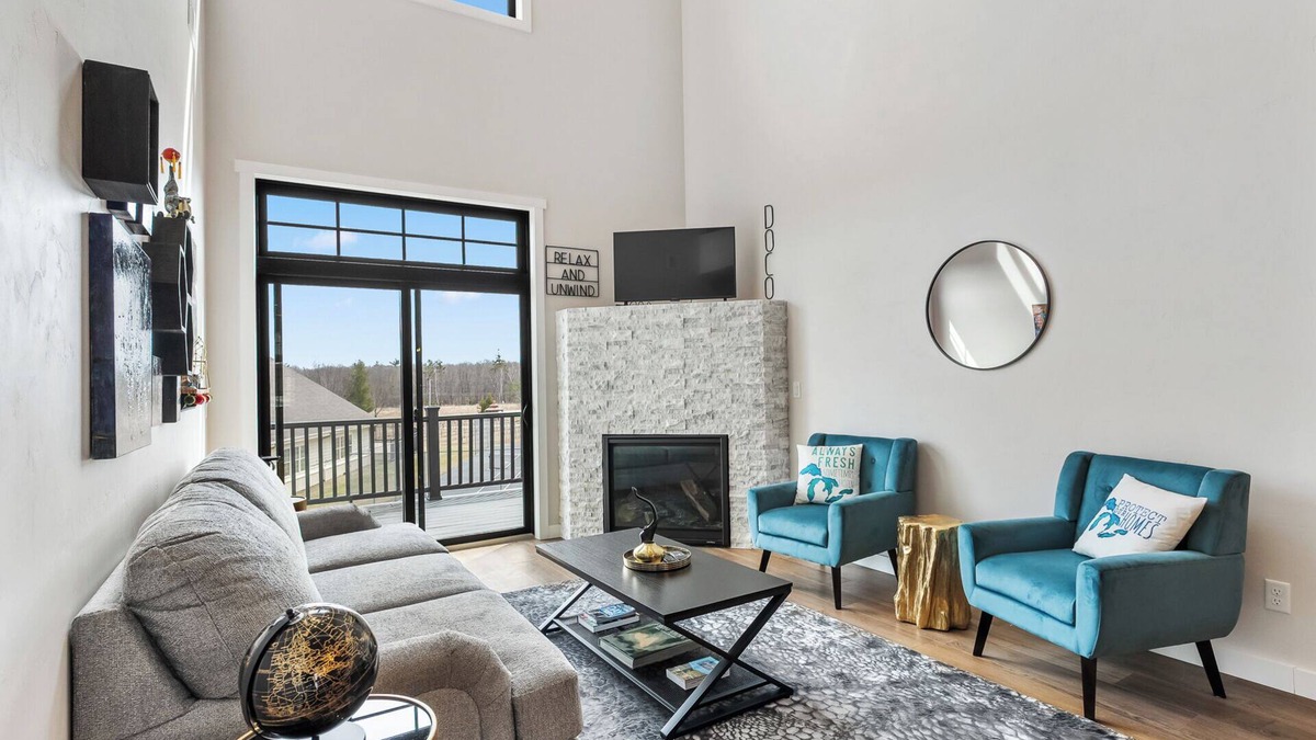 Egg Harbor Condo | New Construction: Hot tub and Gym near Downtown Egg Harbor
