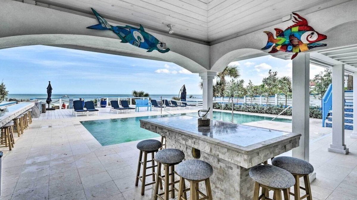 New Smyrna Beach House | NEW! Lavish Beachfront House w/Outdoor Kitchen!
