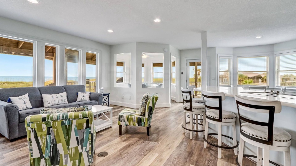 Fernandina Beach House | New Listing! Stunning Oceanfront 4-bedroom 3 bath house nestled on the quiet end of the island.