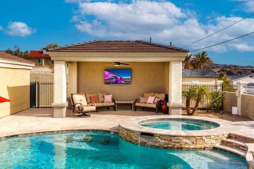 Lake Havasu City House | NEW Luxury Home Pool Spa Game Room Views