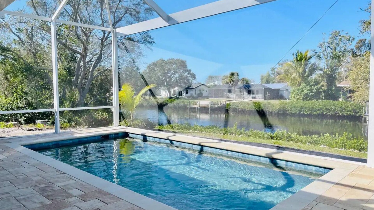 Venice Cottage | New Pool! - Tropical Waterfront Cottage -Dock & Optional Boat