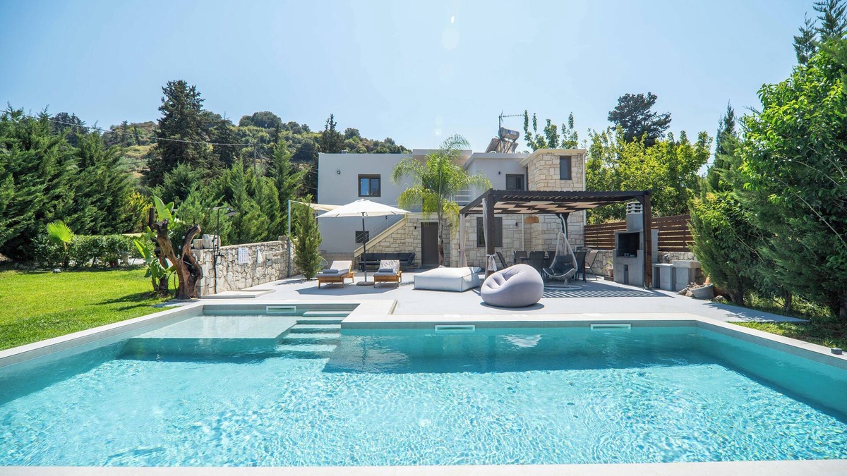 Apokoronas House | NEW! Renaissance Modern stone home at Chania Vryses - Independent-Private pool