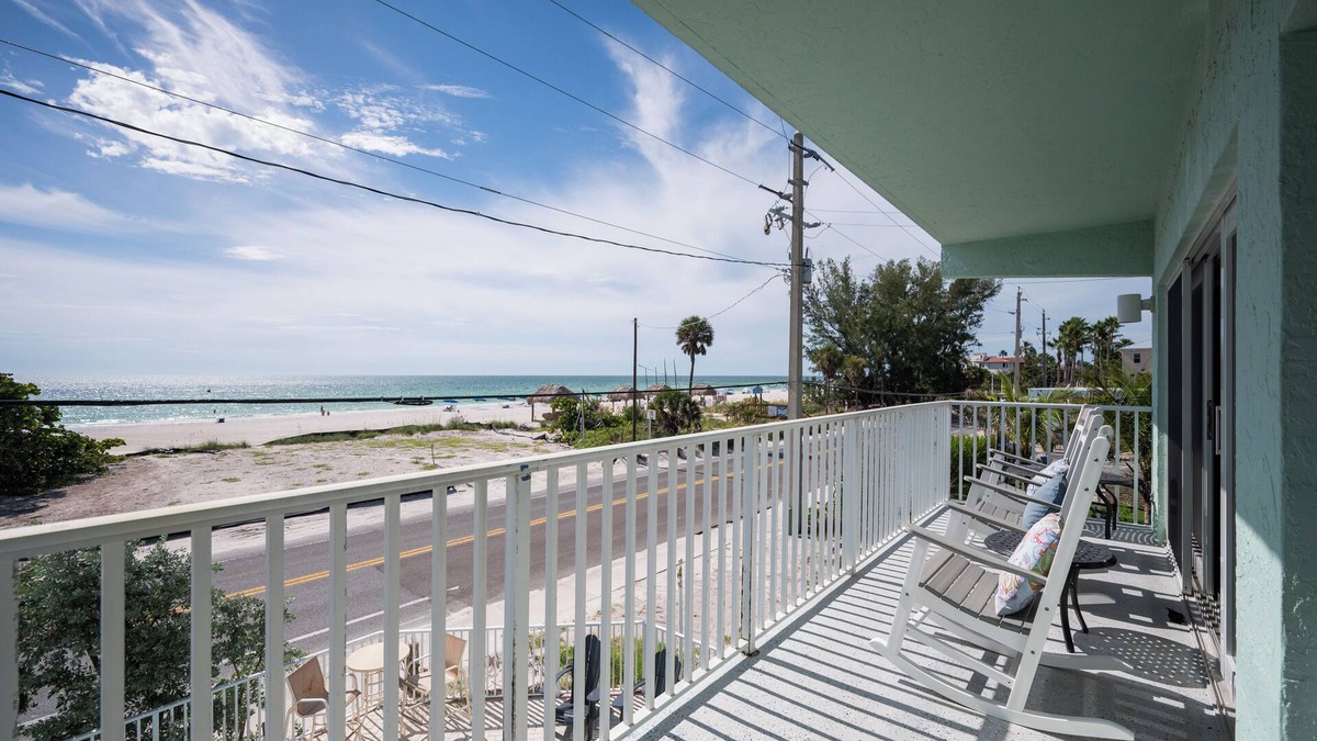 Bradenton Beach Condo | New Rental- Beach Views! Updated Spacious condo with Coastal Decor