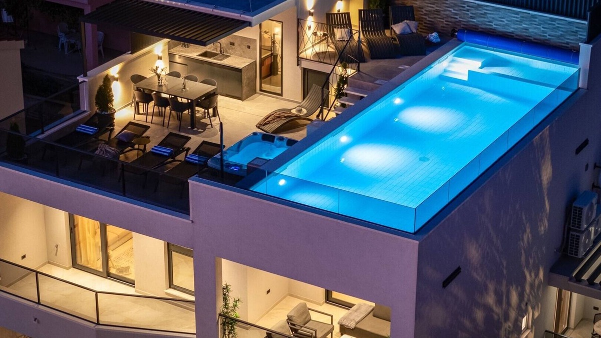 Stanici Villa | NEW Seaview Villa Gabriel with private heated pool and a Hot-tub