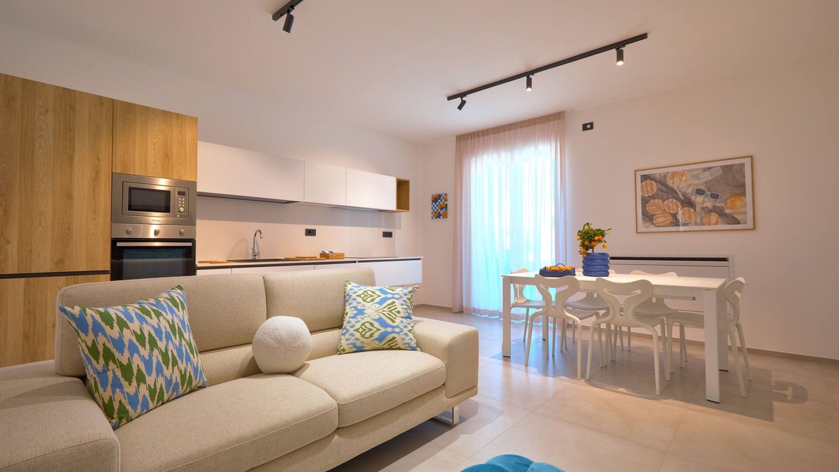 Vigliatore Apartment | New spacious and modern apartment with citrus-scented Aeolian Islands view