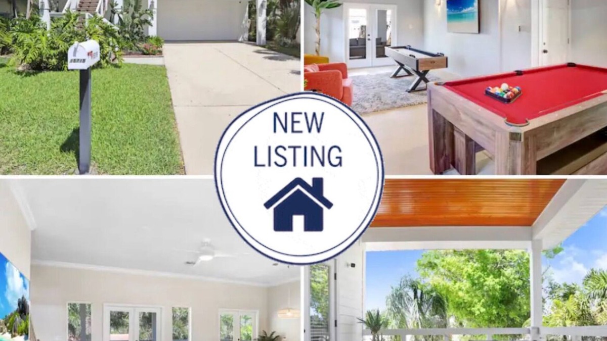 Redington Beach House | 🌴☀️New Vacation Home! Steps from Beach! 4/2.5, Sleeps 8 ☀️🌴