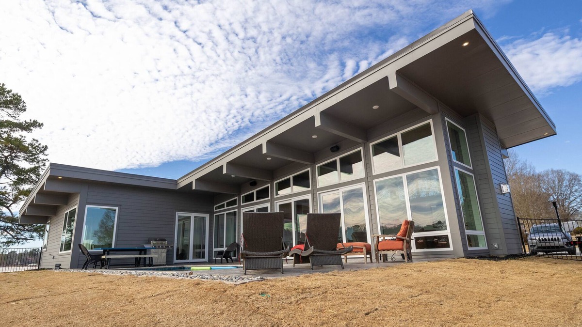 Lake Oconee House | NEW Waterfront Mid-century Modern Home with Heated Pool