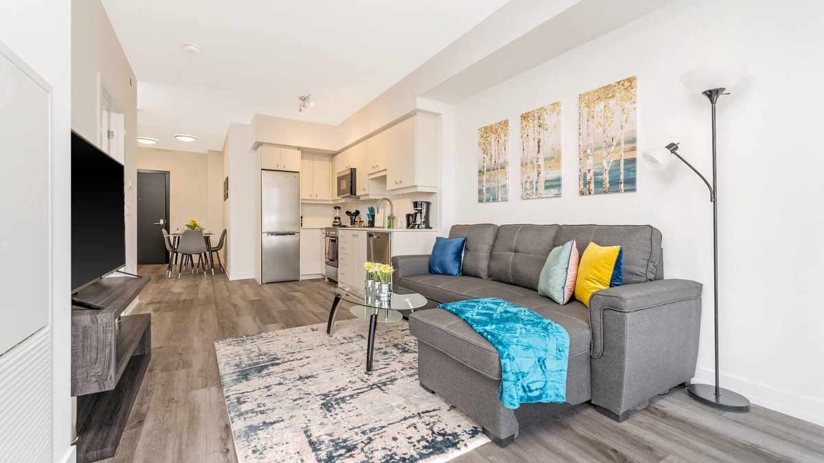 Kitchener Apartment | Newly Built Modern Condo w Balcony & City Views