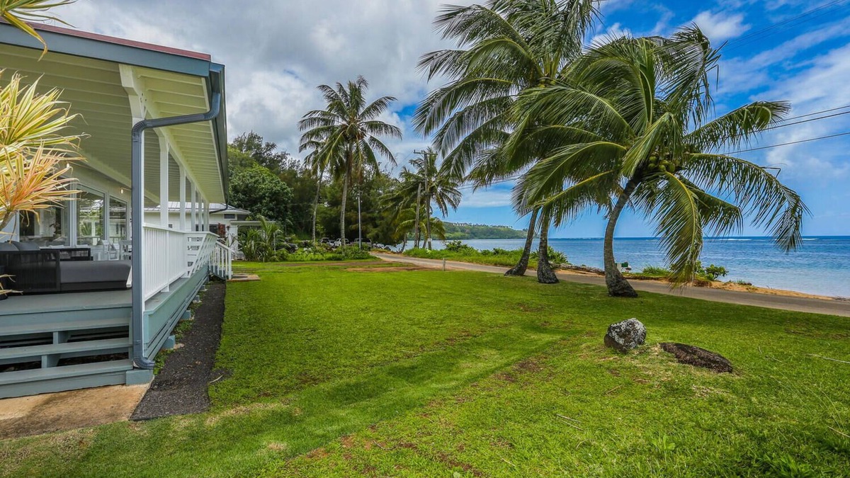 Kilauea House | Newly renovated beachfront paradise steps away from the tranquil shores of Anini Beach!
