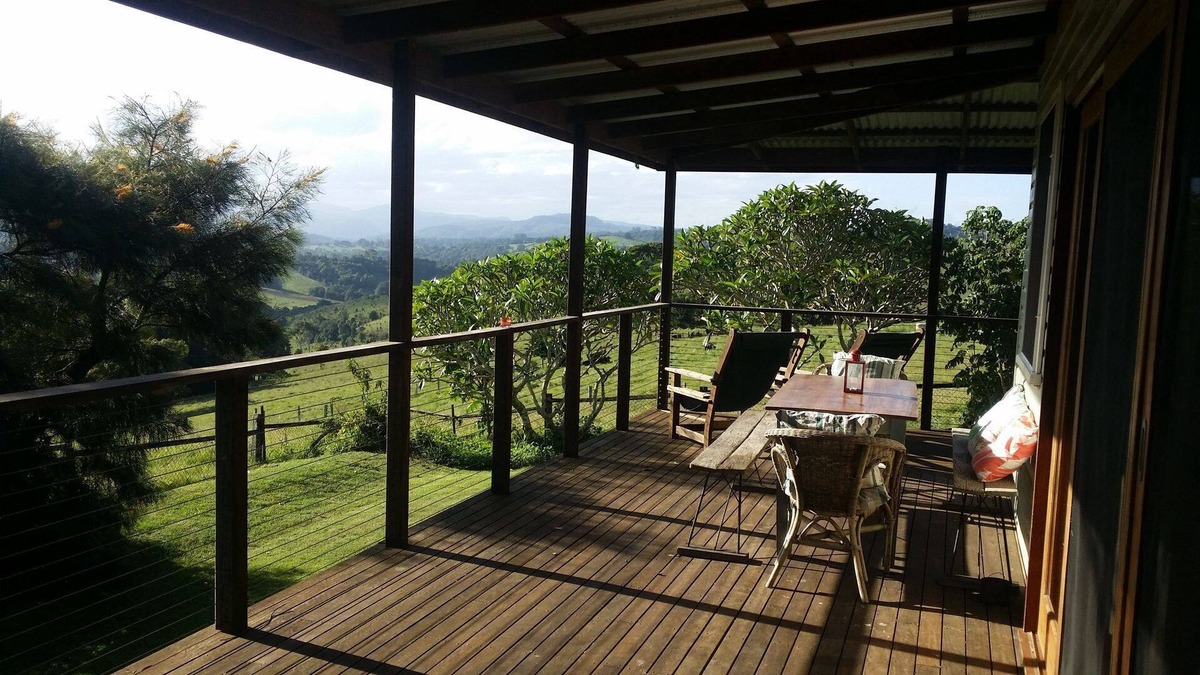 Eureka Cottage | Nightcap Cottage - glorious view over farmland to hills!