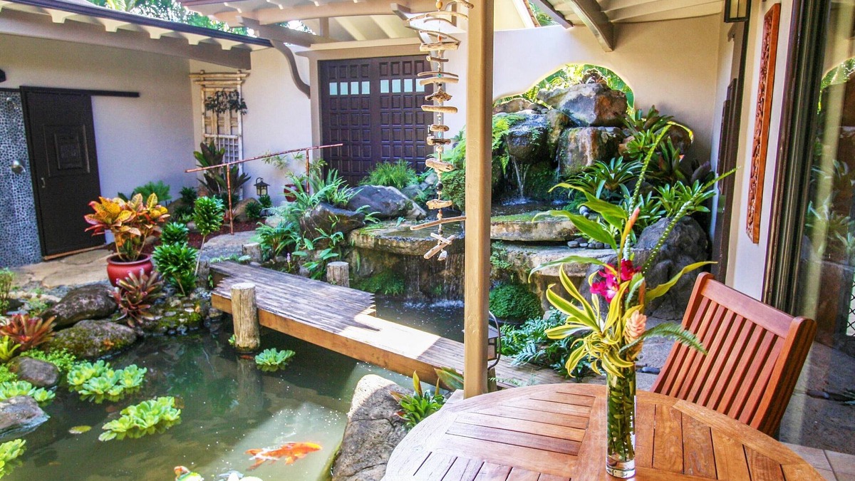 Princeville House | North Shore Oasis - Tropical Waterfall Garden And Bali Hai Sunsets