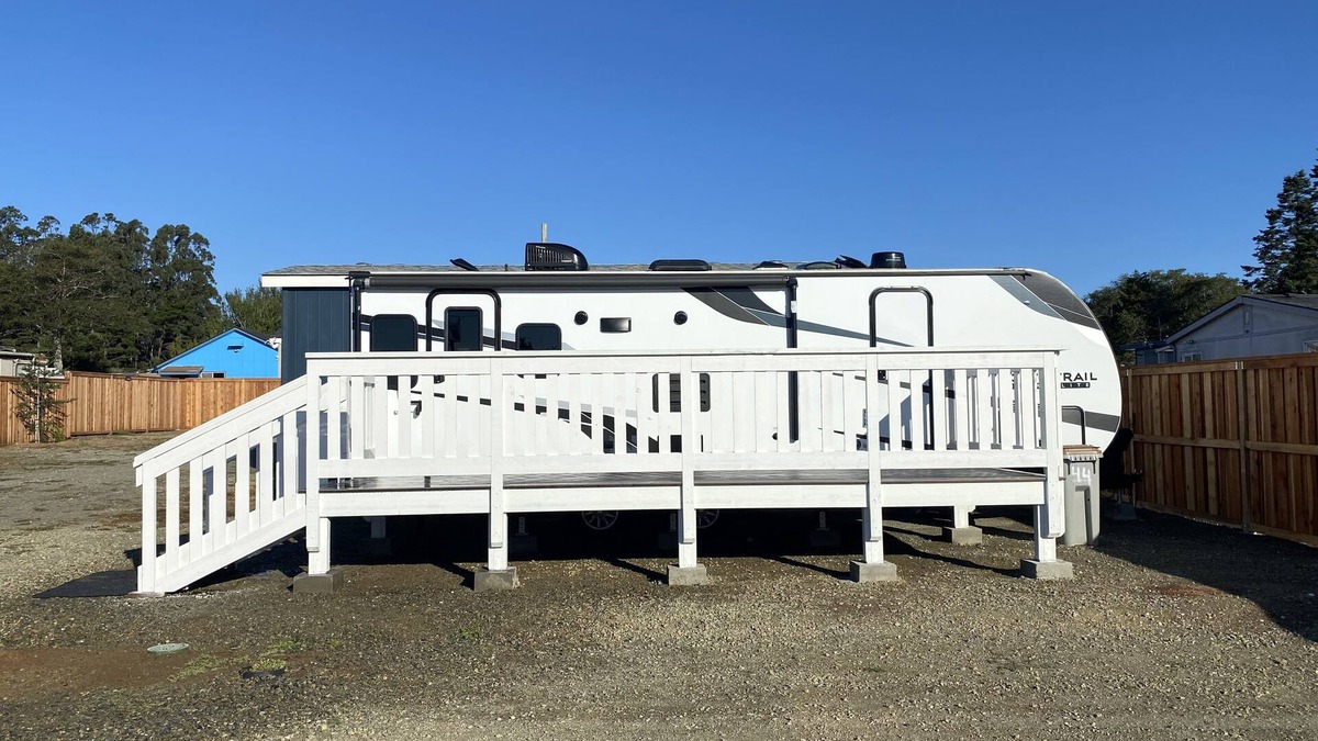 Crescent City House | "North Trail" the Glamping Trailer in The Cottages at Crescent City