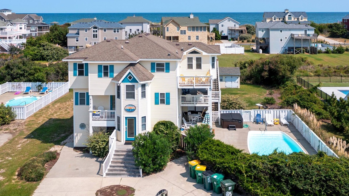 Whalehead Beach House | O'Shinn View: Short Walk to Beach | Pool, Hot Tub