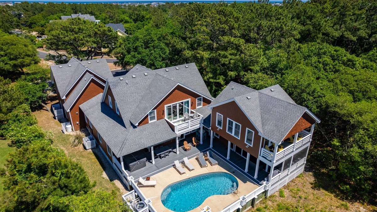Corolla House | OBX Rays: Stunning Soundfront Home, Private Heated Pool, Hot Tub, Community Amenities
