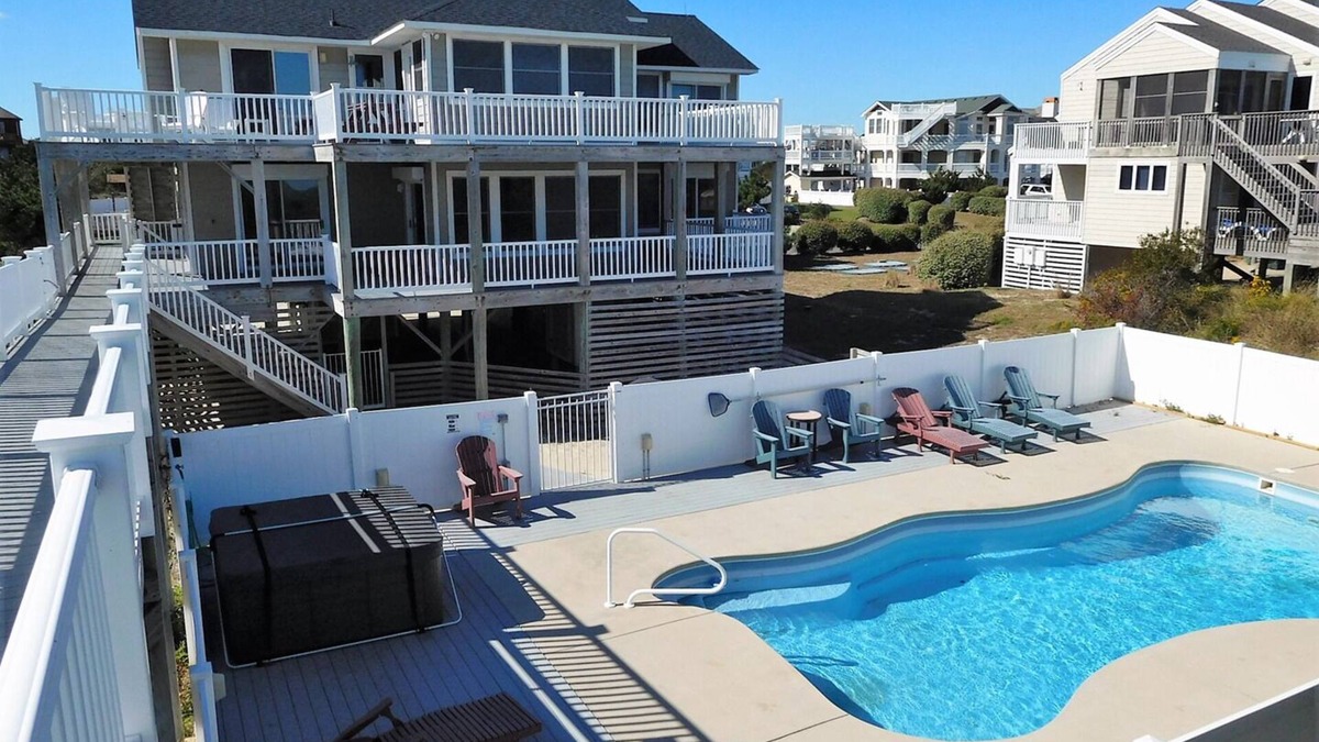 Whalehead Beach House | Ocean Front, Private Pool, Hot Tub, Elevator, Rec Room.