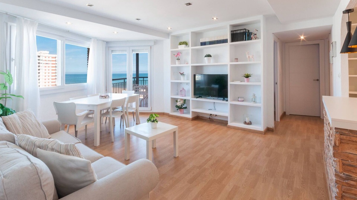 Grau i Platja Apartment | Ocean view condo located steps from the beach. Free WIFI