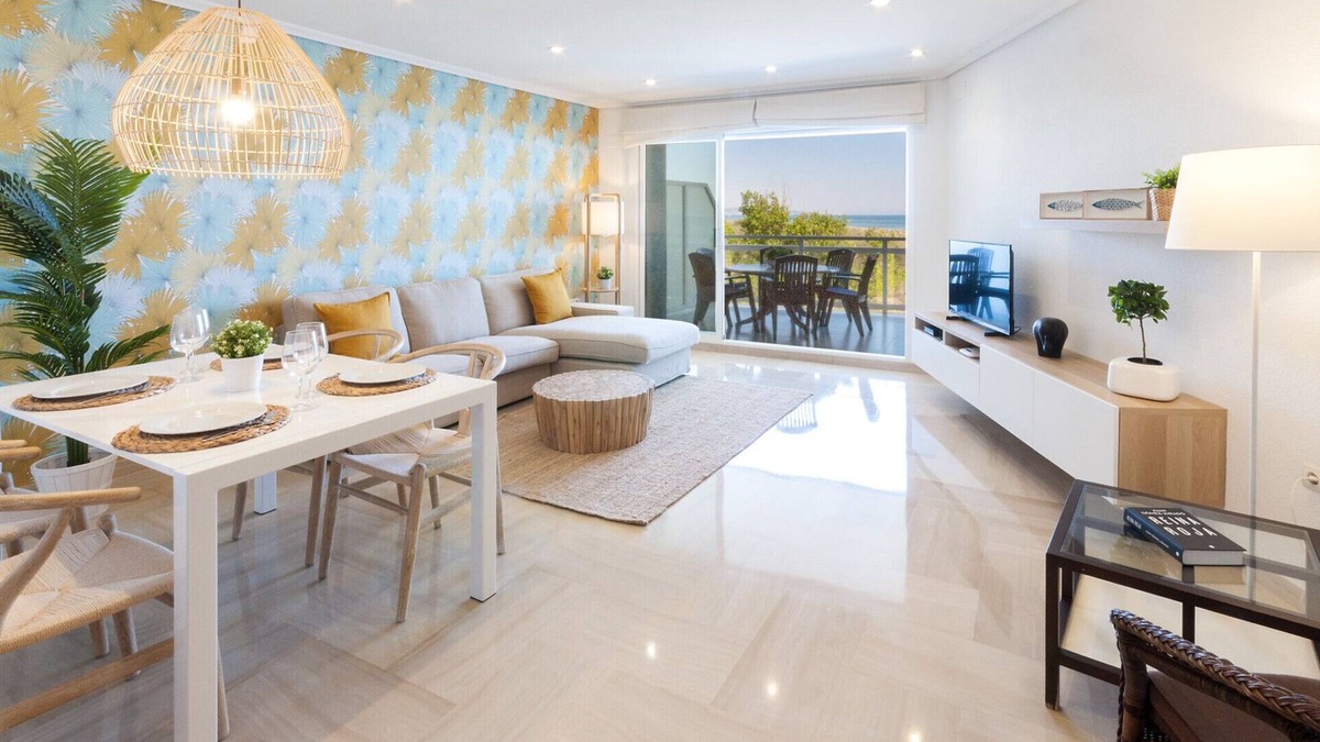 Playa de Gandia Apartment | Ocean view condo located steps from the beach. Modern decoration!