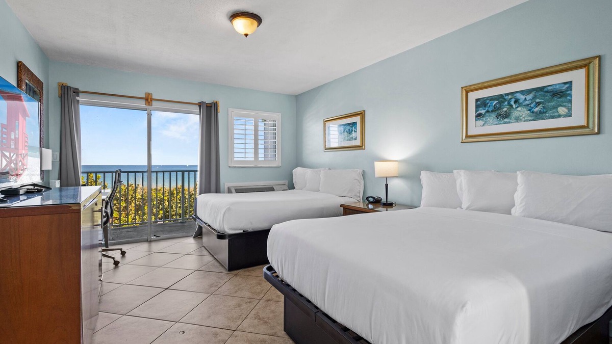 Fort Pierce Hotel | Ocean View Hotel Room with Balcony- 2 Full Beds #18