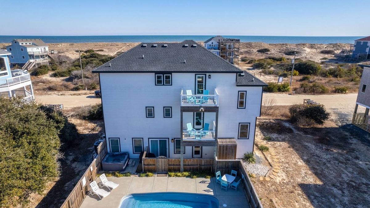 Carova Beach House | Ocean Views+Saltwater Pool/Spa 5BR Carova 4x4 Beach Retreat - aka Sweet & Salty