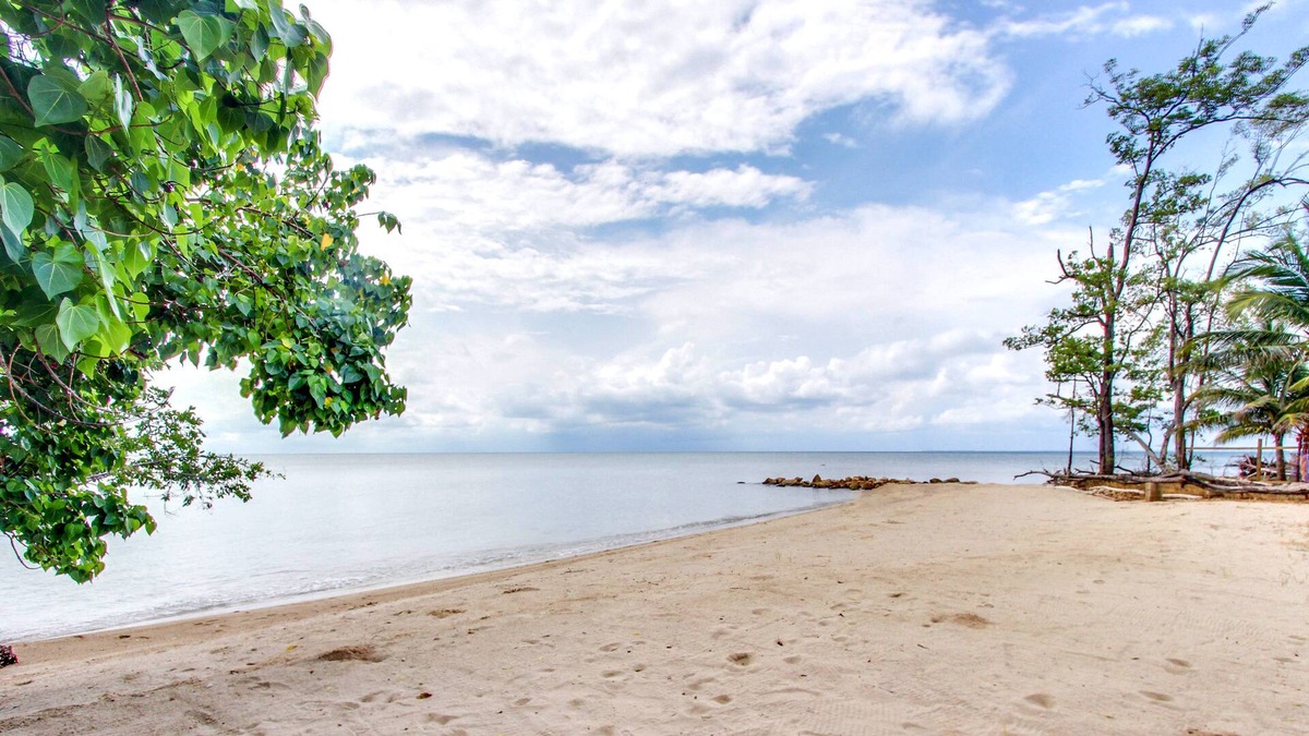 Dangriga Cabin | Oceanfront cabana with private beach, amazing sea view, hammock & partial AC