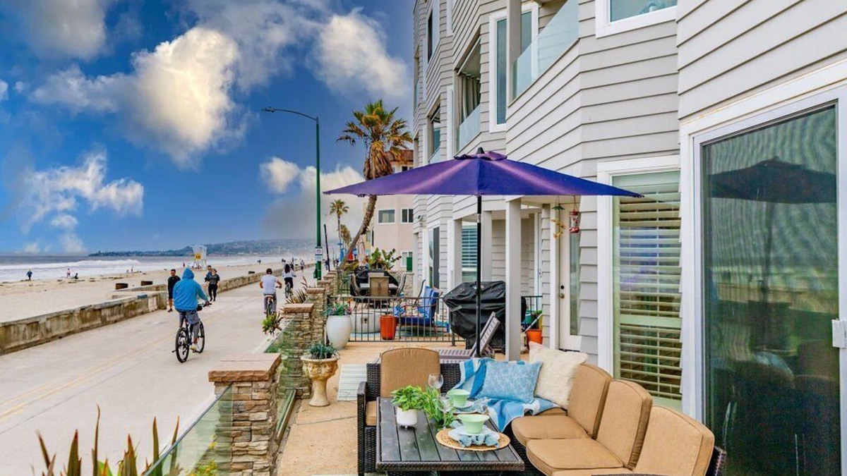 Mission Beach Condo | Oceanfront Condo | 2 Parking | Private Patio