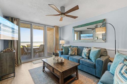 New Smyrna Beach House | Oceanfront Condo at Oceania Beach Club - Pool, Balcony, Sleeps 4, Walk to Flagler Ave!